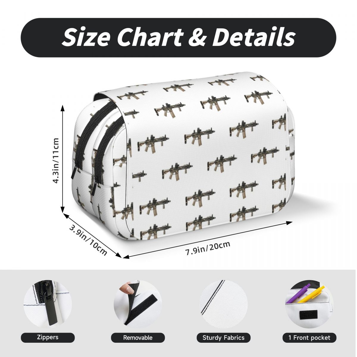 AR-15 Tan Camo Gun - White Pen - Tan Stationery & Office Supply ulasan dan harga