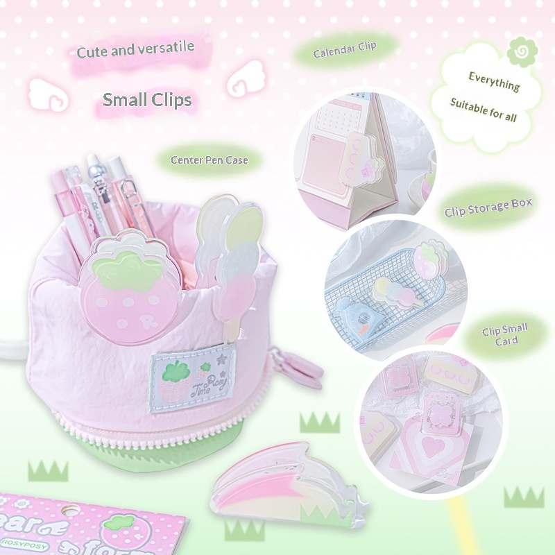 RosyPosy Clear Acrylic Clip Cu - Binder Clip Assorted ulasan dan harga