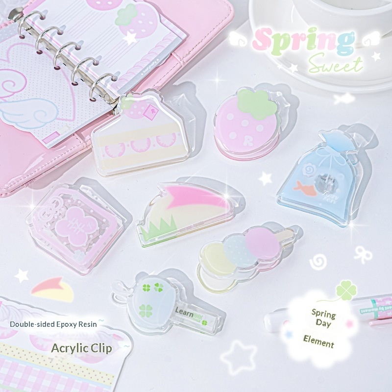 RosyPosy Clear Acrylic Clip Cu - Binder Clip Assorted ulasan dan harga