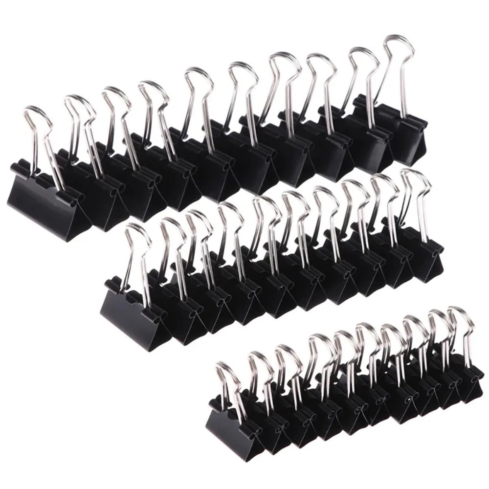 10Pcs Foldback Metal Binder Cl - Binder Clip Assorted ulasan dan harga