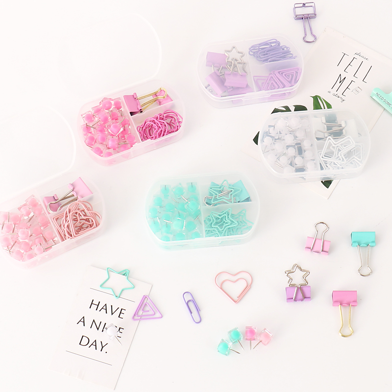 TUTU coloful Binder clips push - Binder Clip Assorted ulasan dan harga