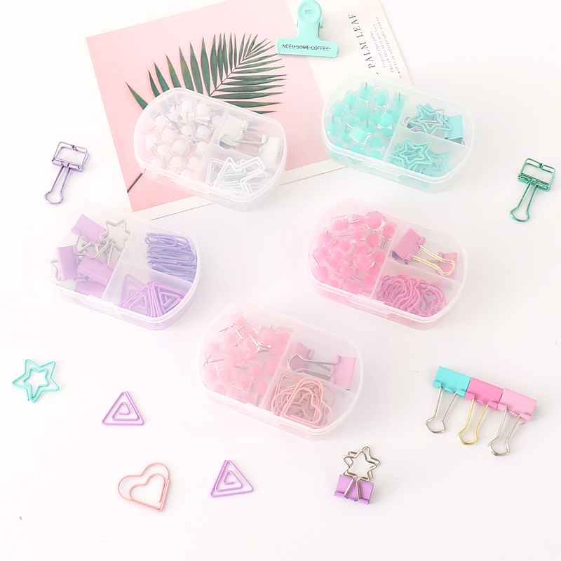 TUTU coloful Binder clips push - Binder Clip Assorted ulasan dan harga