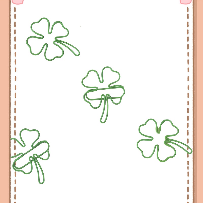 20/30/40pcs green four-leaf cl - Binder Clip Assorted ulasan dan harga