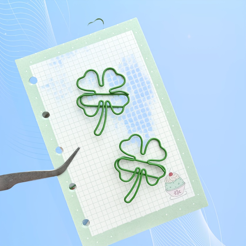 20/30/40pcs green four-leaf cl - Binder Clip Assorted ulasan dan harga