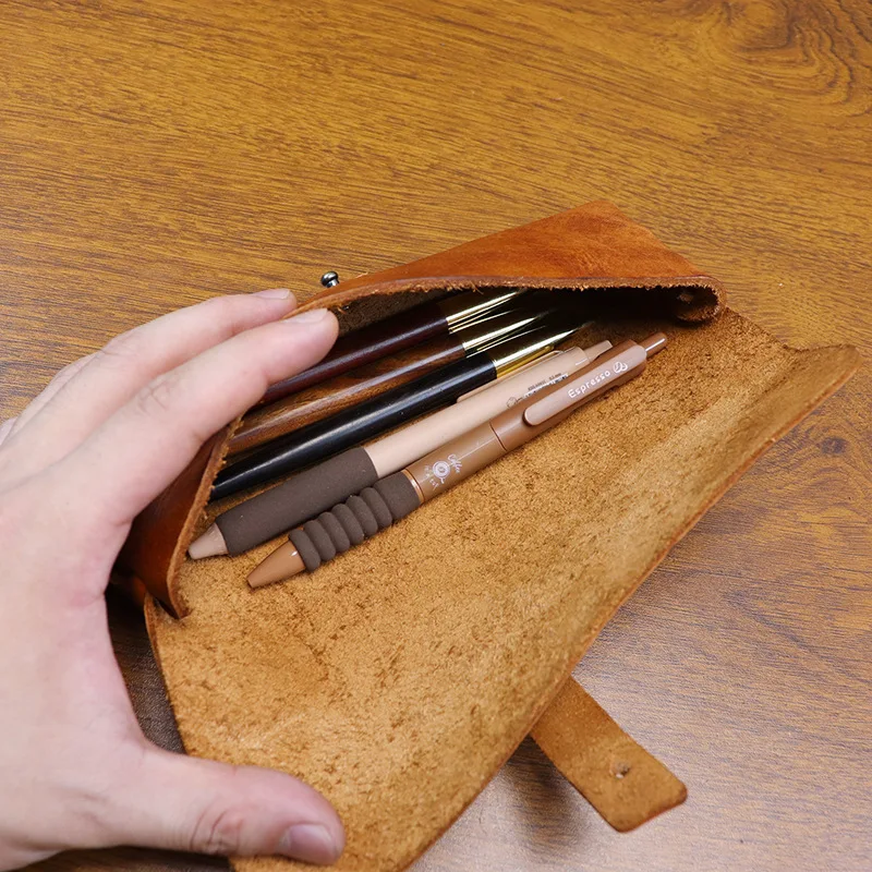 Ins Retro Tanned Leather Korea - Tan Stationery & Office Supply ulasan dan harga