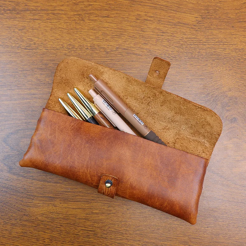 Ins Retro Tanned Leather Korea - Tan Stationery & Office Supply ulasan dan harga