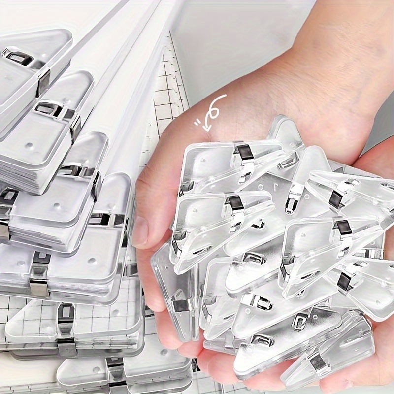 22pcs Clear Triangle Clip Set  - Binder Clip Assorted ulasan dan harga