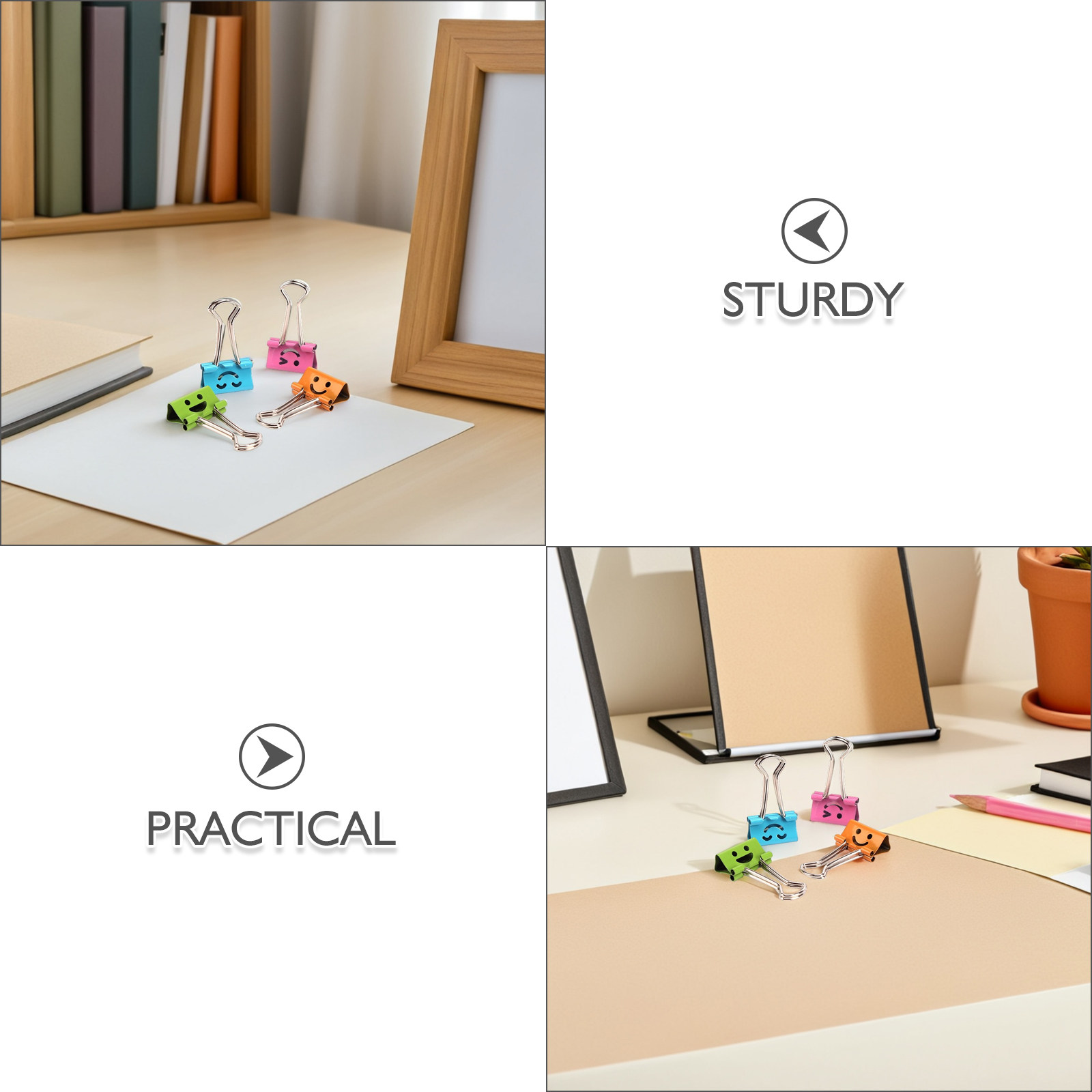 40Pcs Assorted Color Tail Clip - Binder Clip Assorted ulasan dan harga